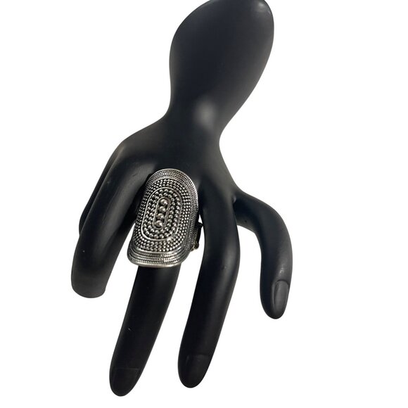 Bohemian Statement Rings Set Of 3 Tribal Designs Adjustable Costume Jewelry - Picture 5 of 5